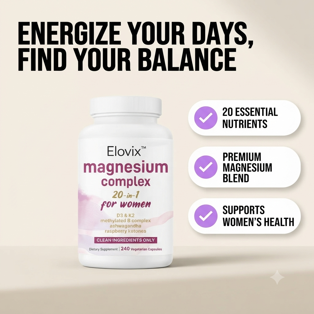 Elovix™ Women's Daily Magnesium Complex – 60 Capsules